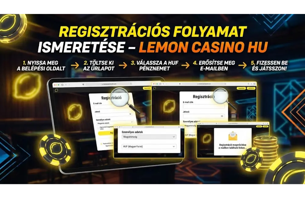 Fiók létrehozása a Lemon Kaszinóban